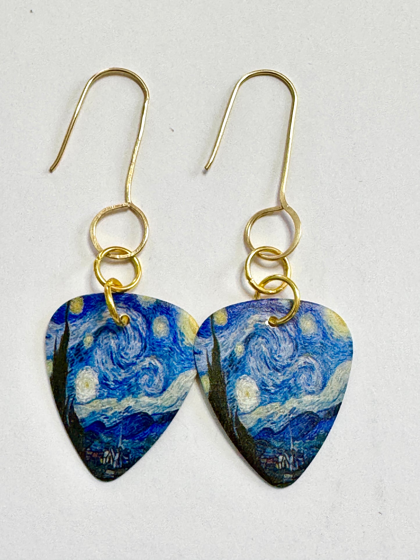 Van Gogh Series of Guitar Pick Earrings