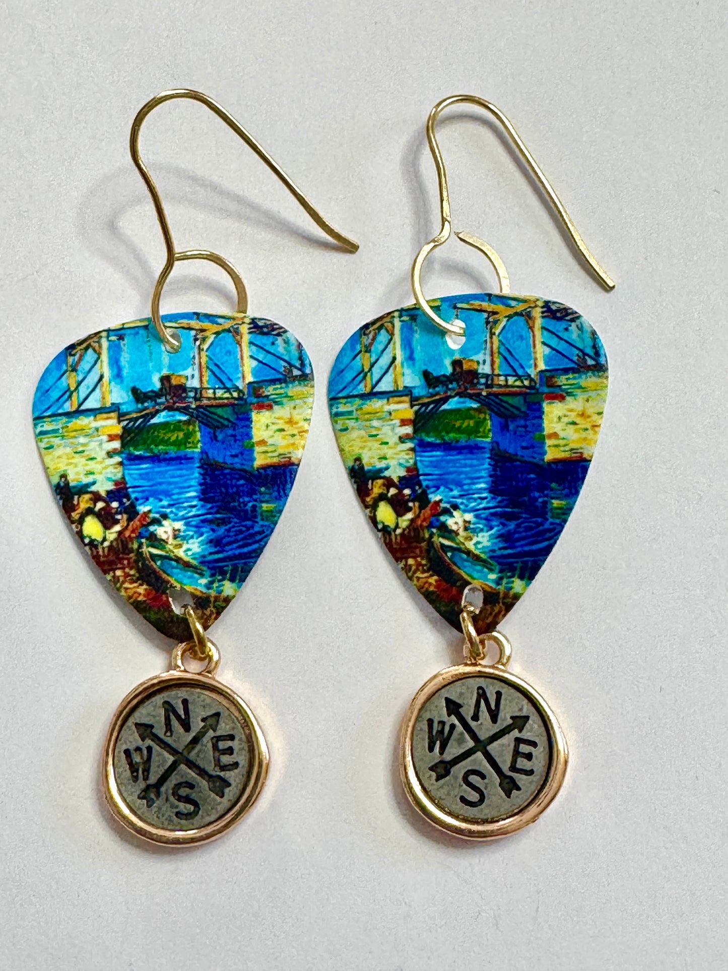 Van Gogh Series of Guitar Pick Earrings