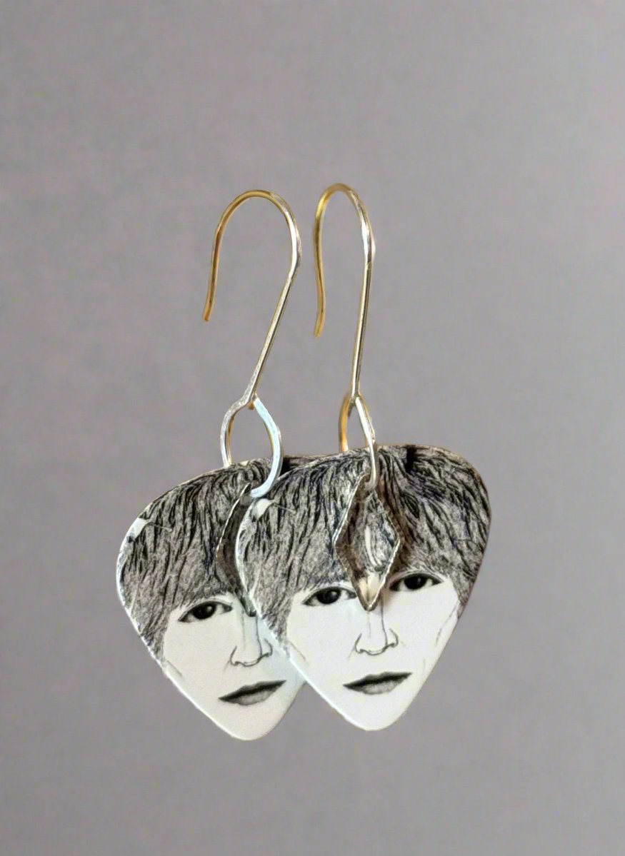 Rock and Roll / Pirate themed Guitar Pick Earrings