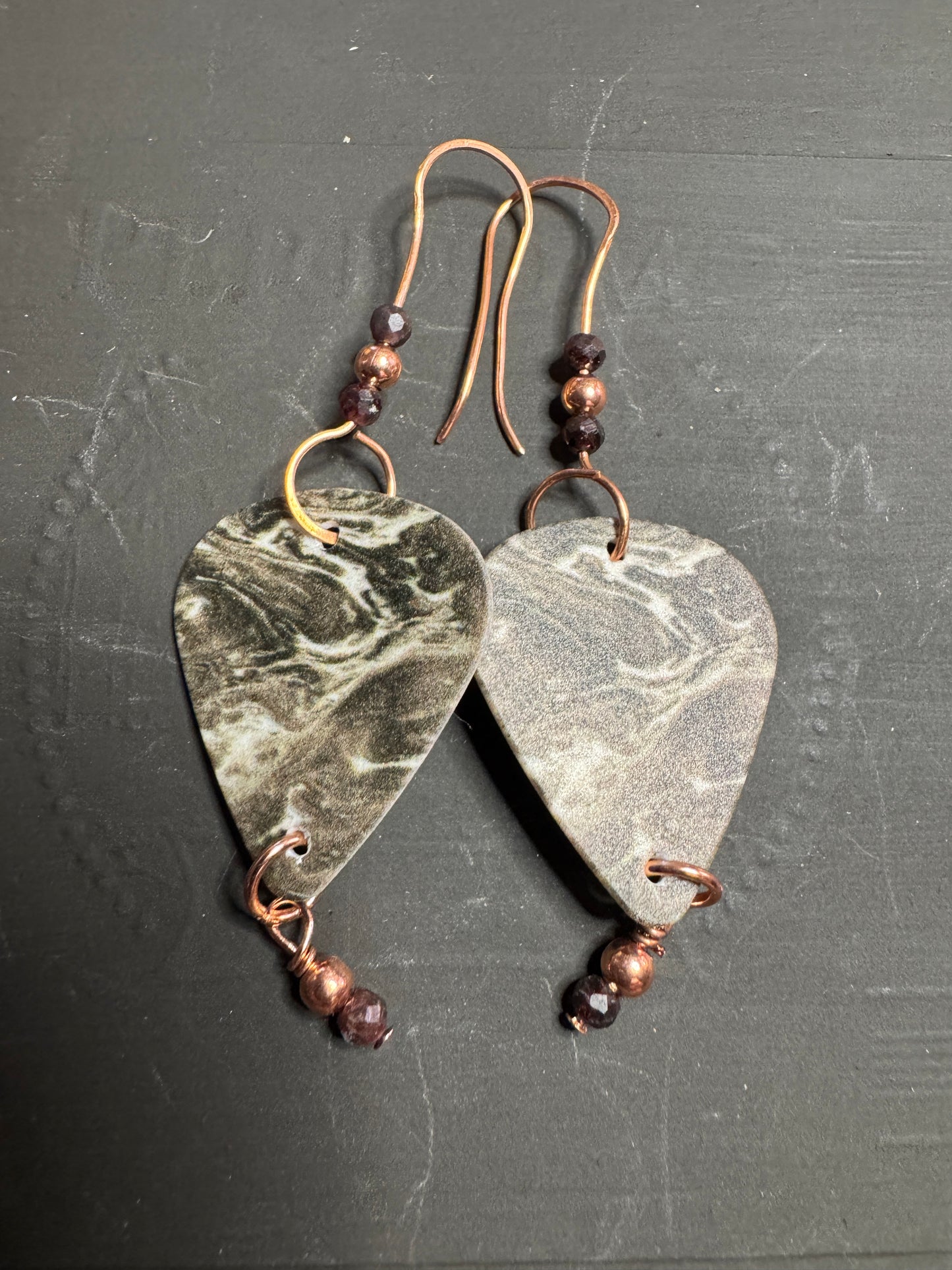 Swirl Guitar Pick Earrings