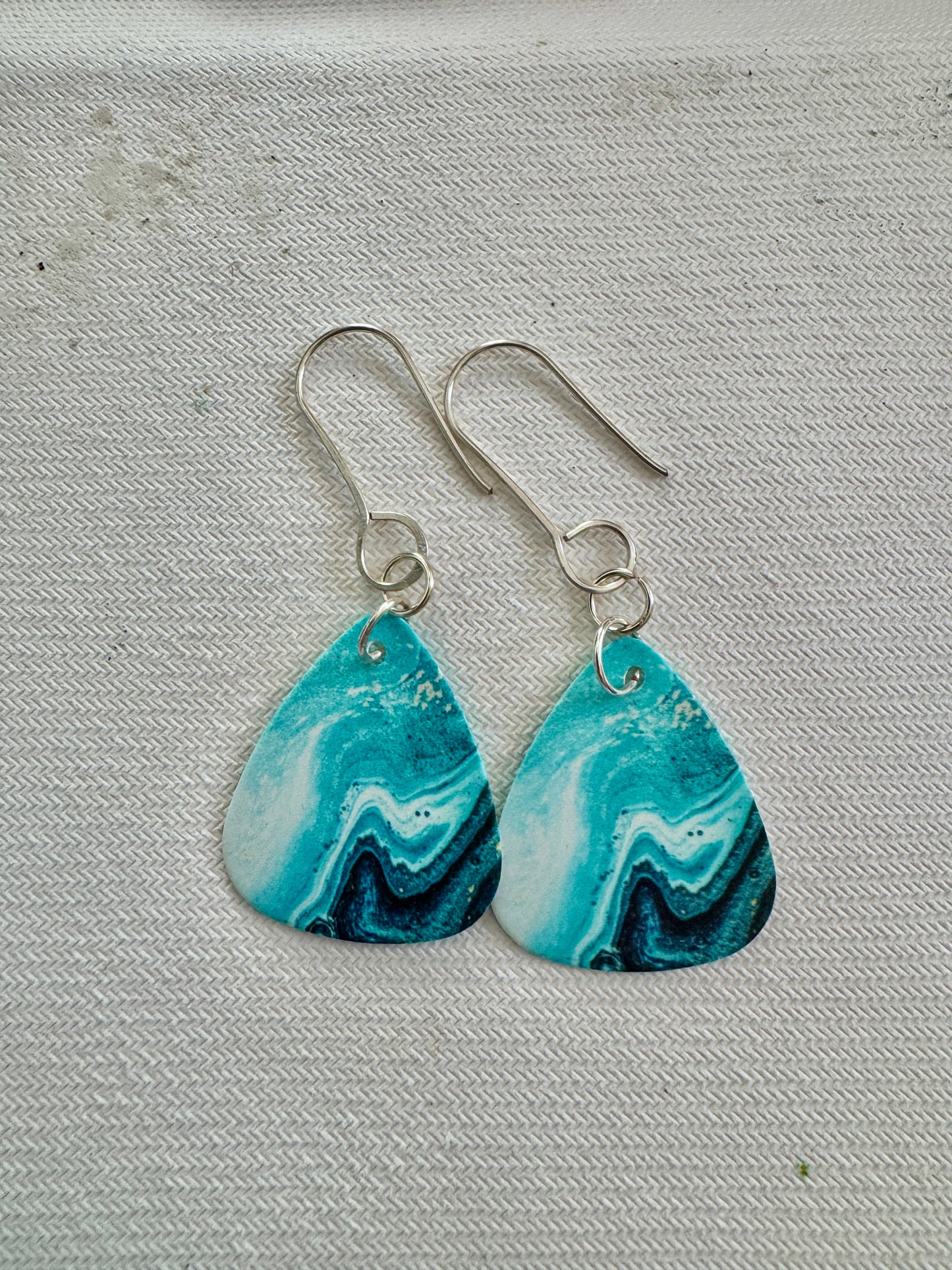 Swirl Guitar Pick Earrings