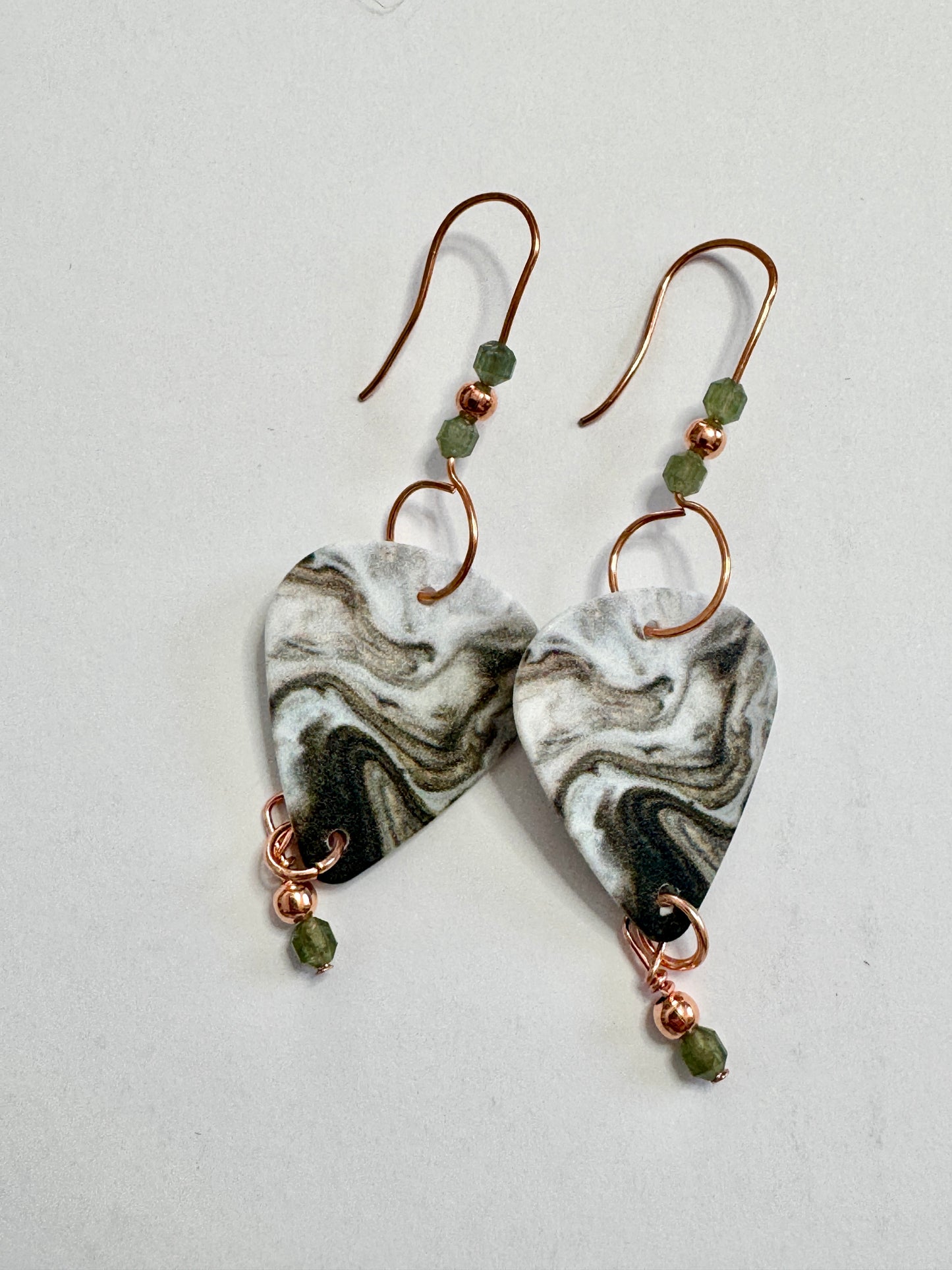 Swirl Guitar Pick Earrings