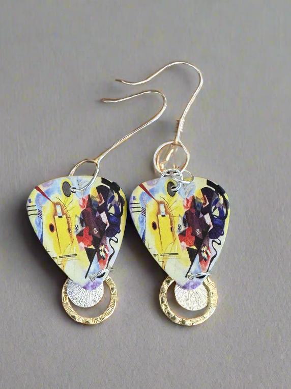 Artist Themed Guitar Pick Earrings