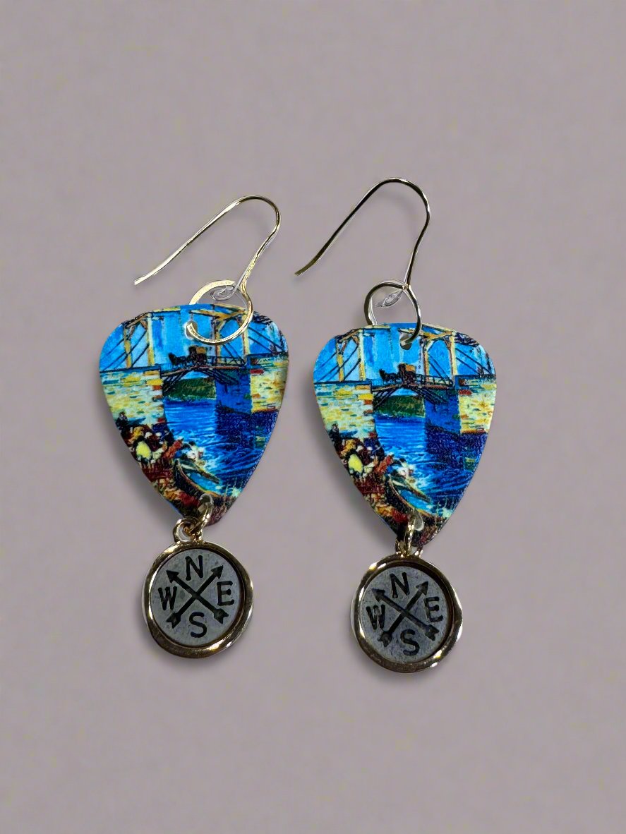 Artist Themed Guitar Pick Earrings