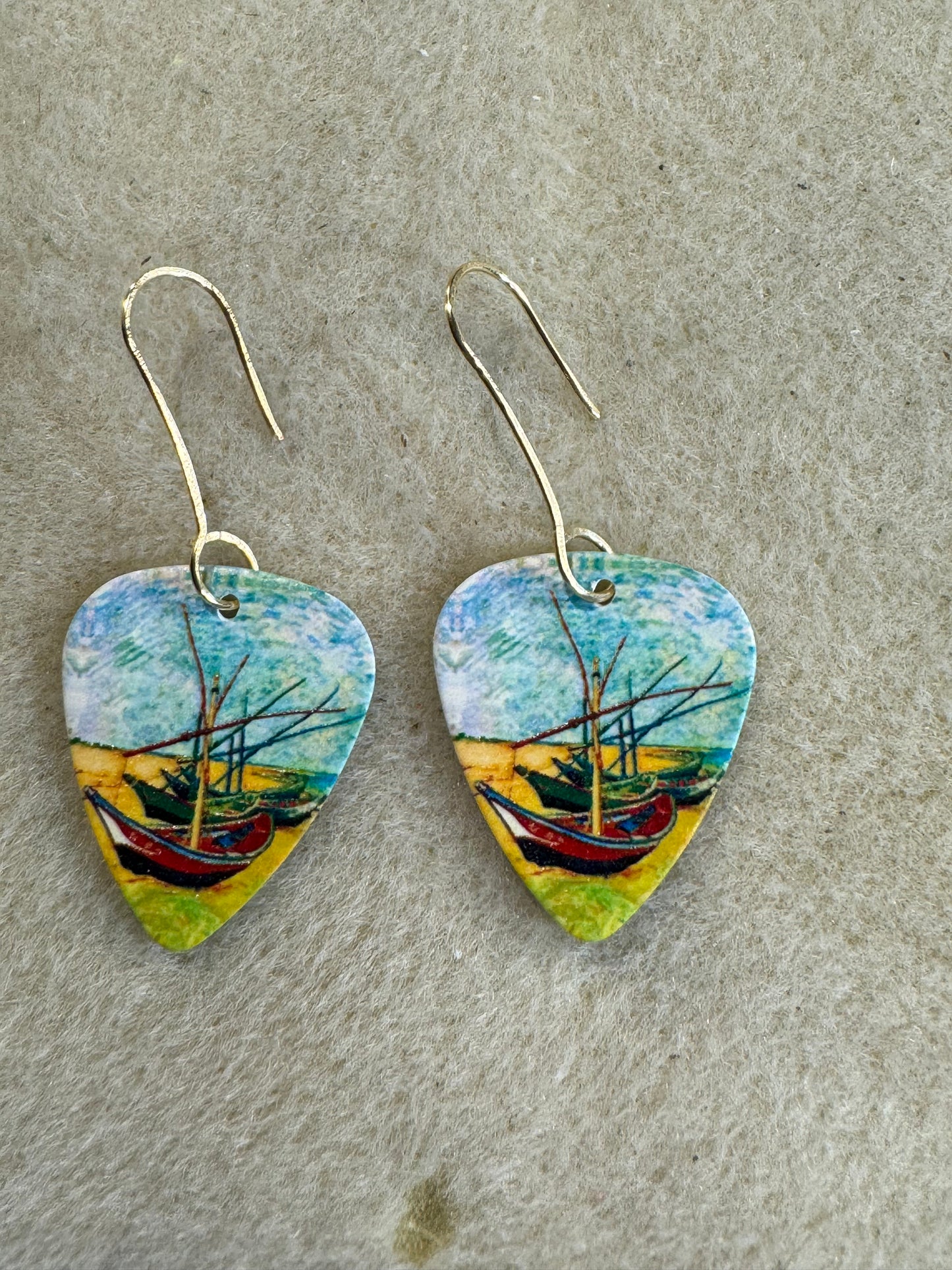 Artist Themed Guitar Pick Earrings