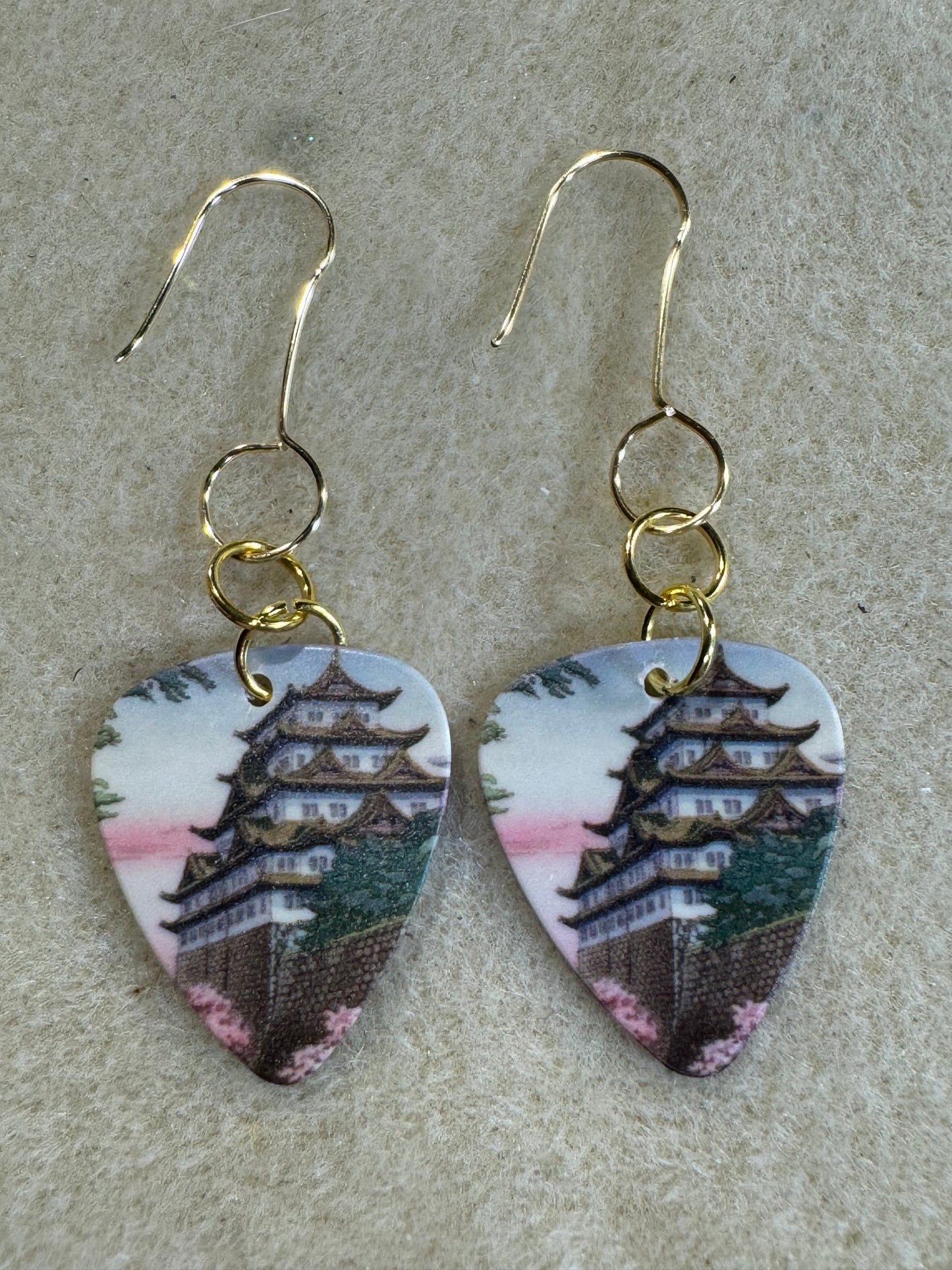 Artist Themed Guitar Pick Earrings