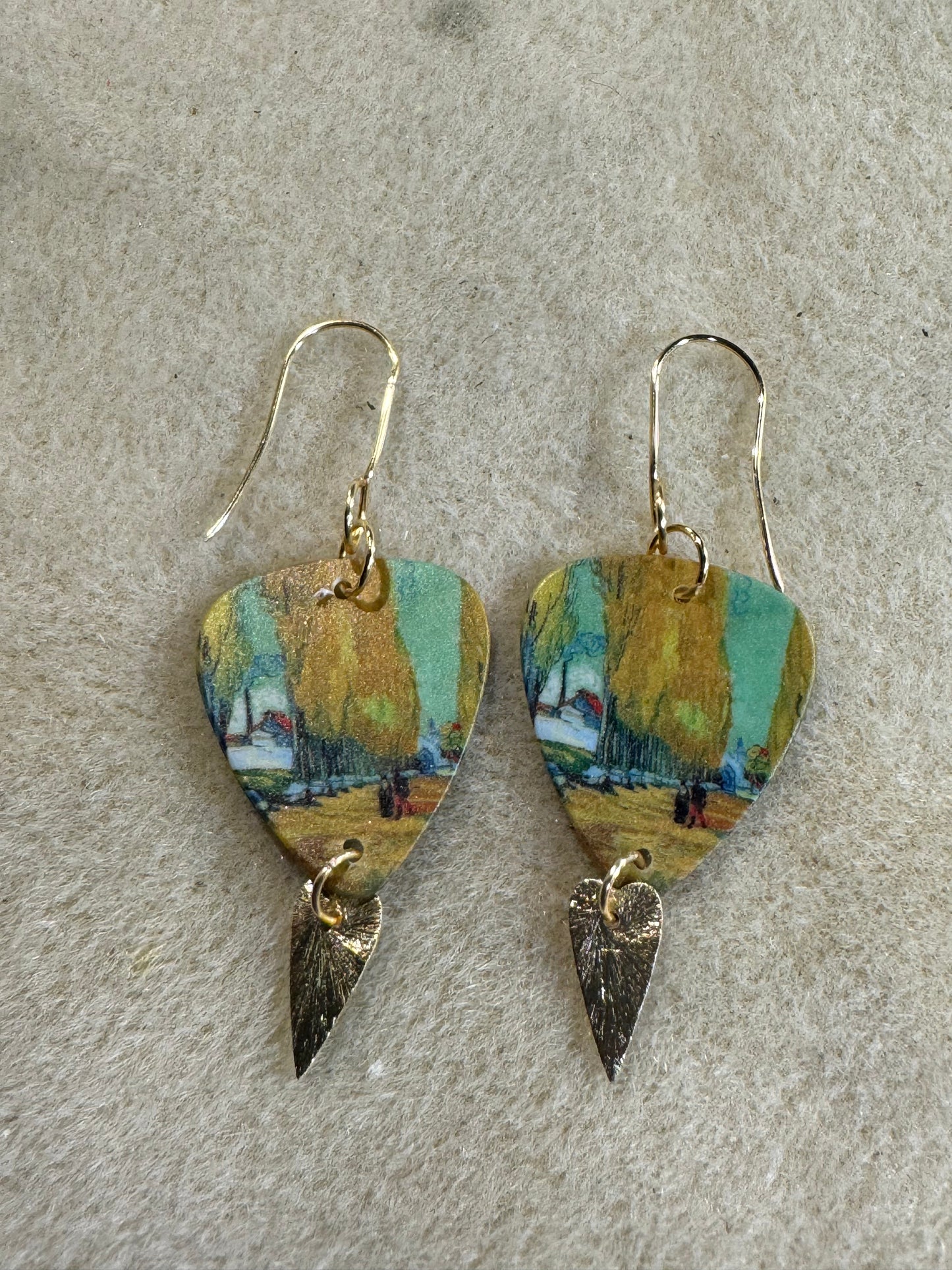 Artist Themed Guitar Pick Earrings