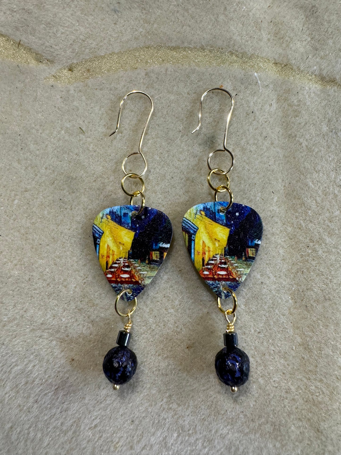 Artist Themed Guitar Pick Earrings