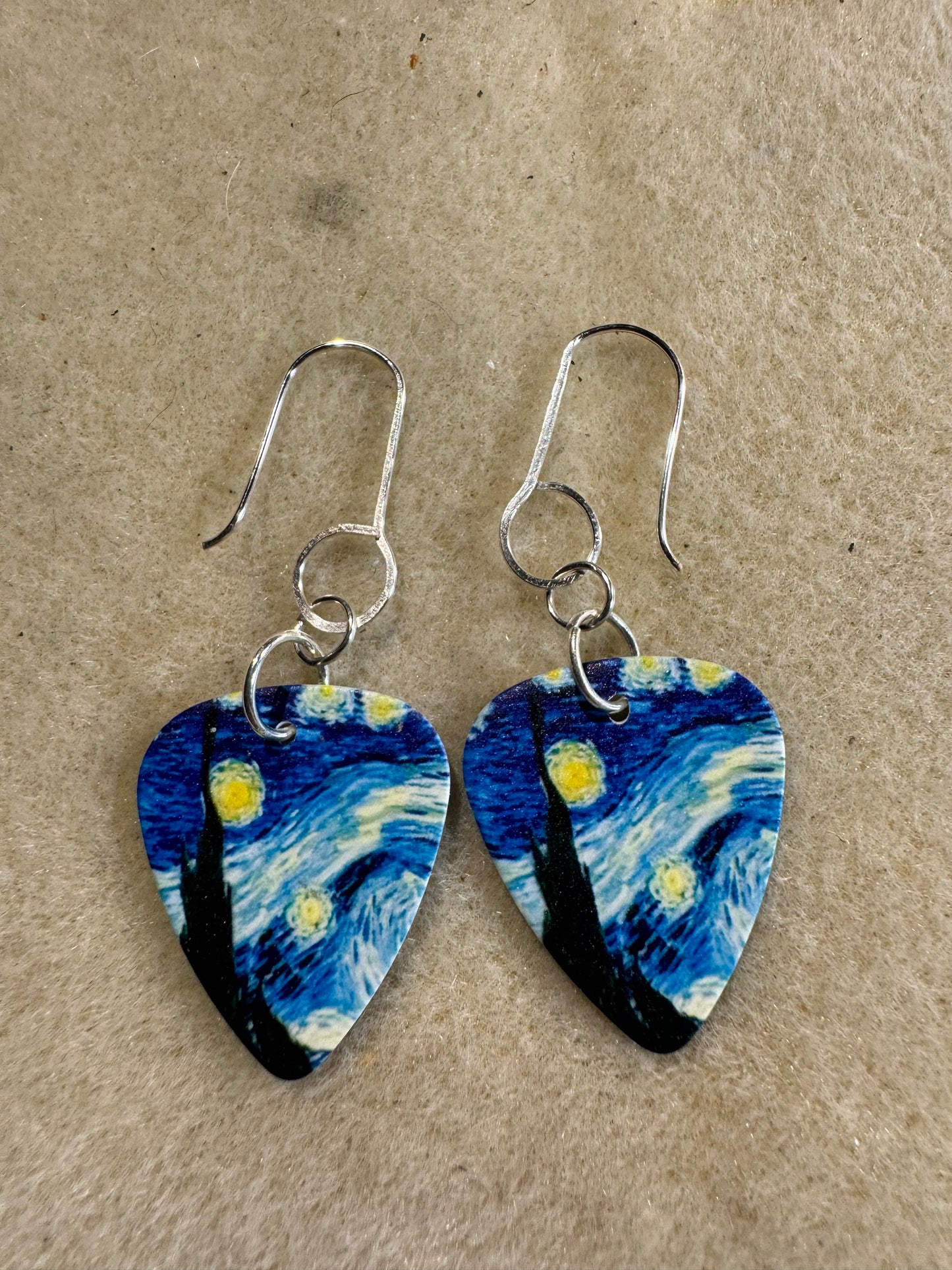 Artist Themed Guitar Pick Earrings