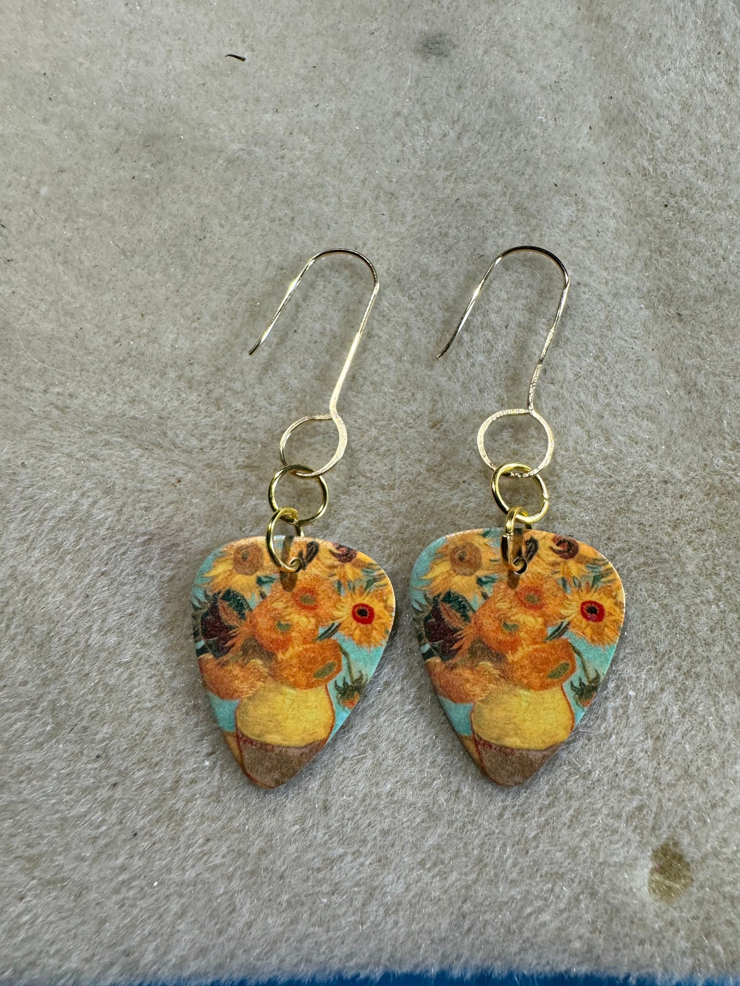 Artist Themed Guitar Pick Earrings