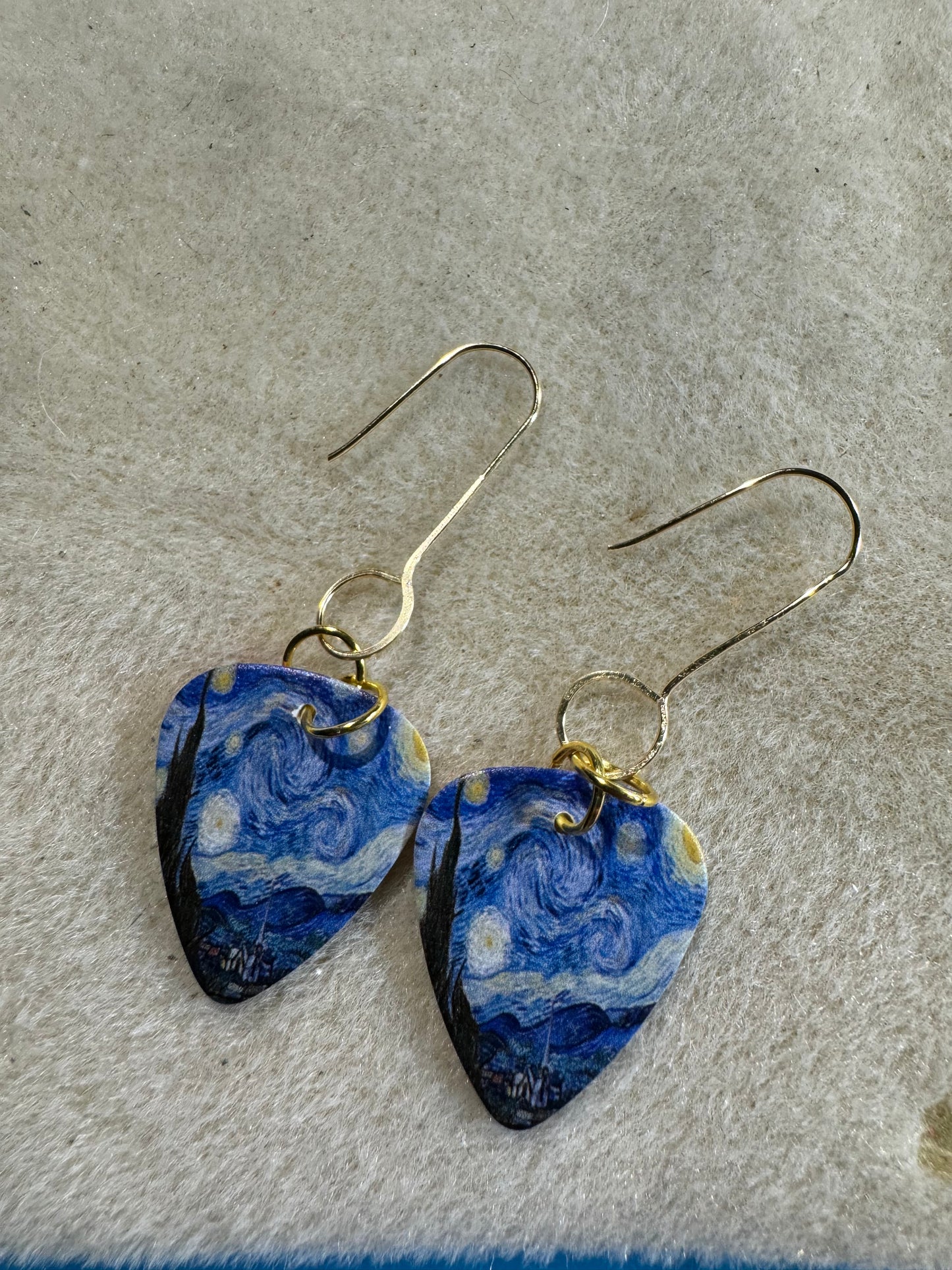 Artist Themed Guitar Pick Earrings