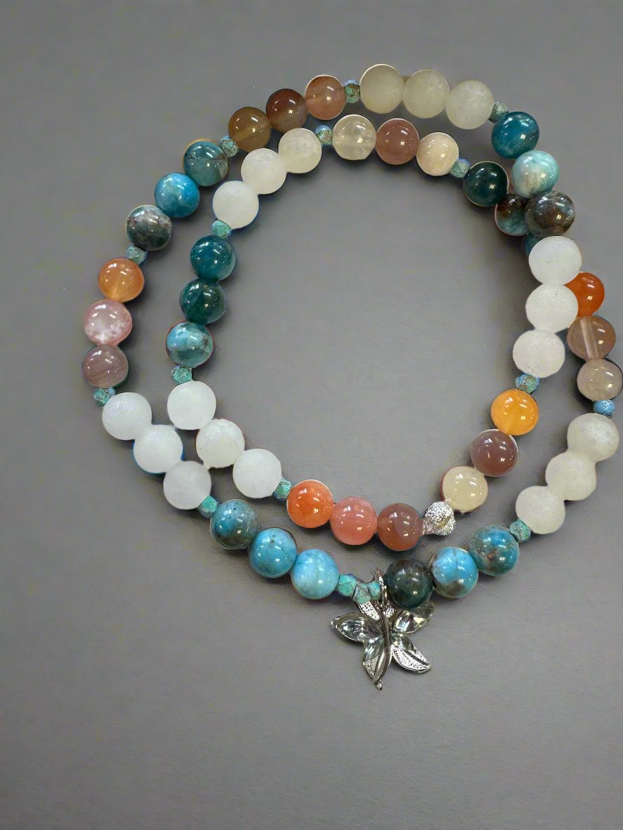 Beaded Bracelet Half Mala (54 beads with spacers)